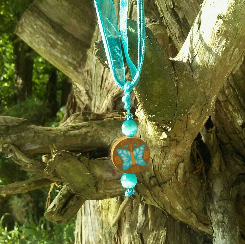 FREE with Purchase Butterfly Ribbon Necklace